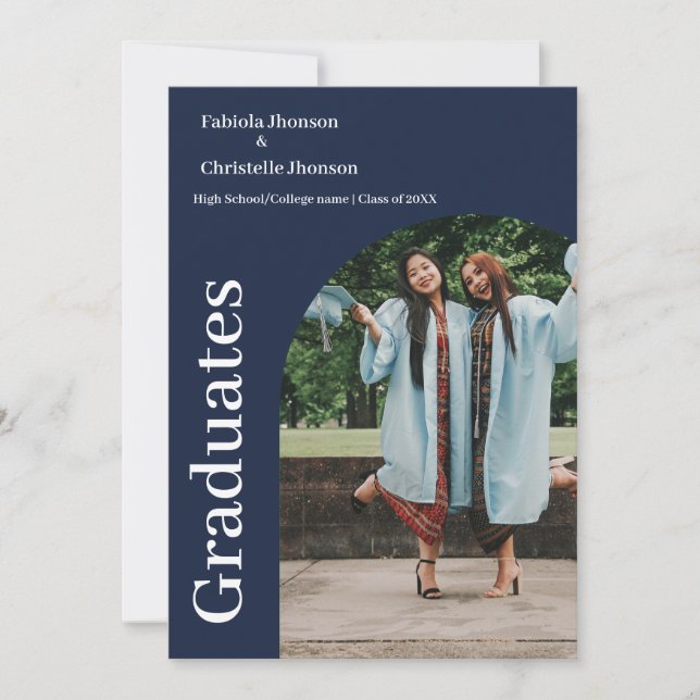 Minimalistisk manusblått marint dubbla studenten meddelande (Framsida)