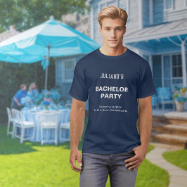 Minimalistisk marinblå möhippa T-shirt