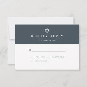 Minimalistisk marinblå och Guld Pub Mitzvah OSA Kort