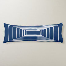 Minimalistisk marinblåvit rand mönster