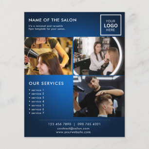 Minimalistisk marknadsföringsfotoflyer för salong flygblad