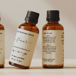 Minimalistisk märkning av Kraft Essential Oil Flas Fraktsedel