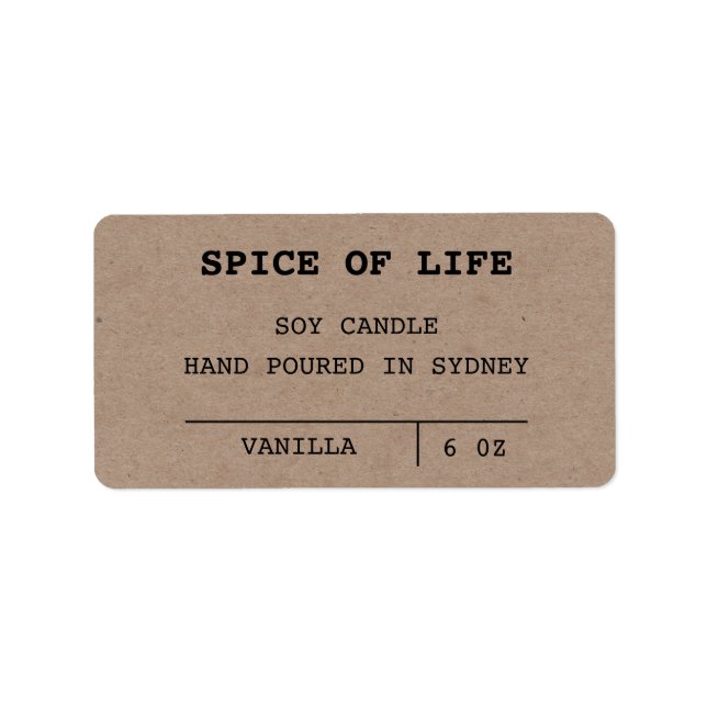 Minimalistisk märkning av kraftljus adressetikett (Framsidan)