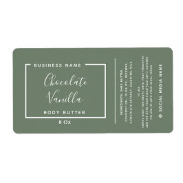 Minimalistisk märkning av modern typografi av oliv fraktsedel