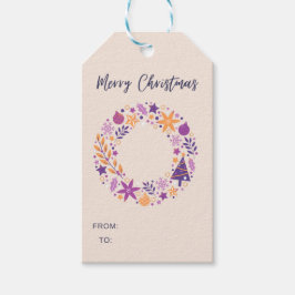 Minimalistisk märkre av julklapp presentetikett