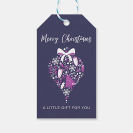 Minimalistisk märkre av julklapp presentetikett