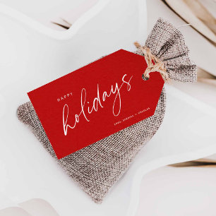 Minimalistisk Märkre av julklapp Presentetikett