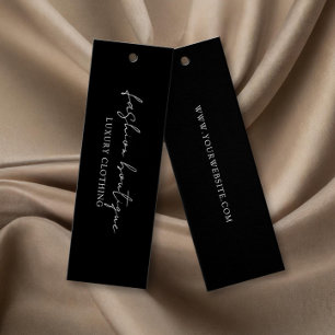 Minimalistisk Märkre för Black Business Label Litet Visitkort