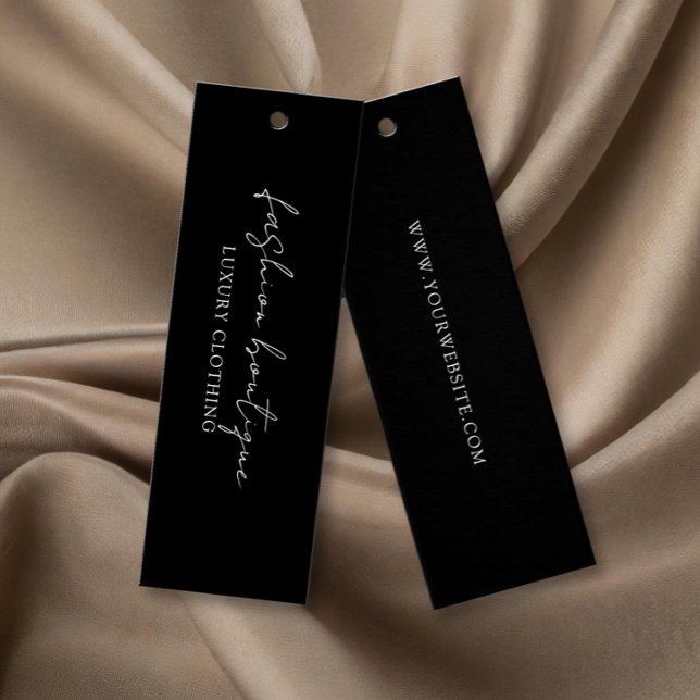 Minimalistisk Märkre för Black Business Label Litet Visitkort (Skapare uppladdad)