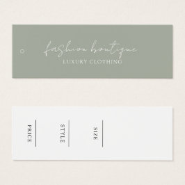 Minimalistisk Märkre för fabriksbeklädnadsetikett Litet Visitkort