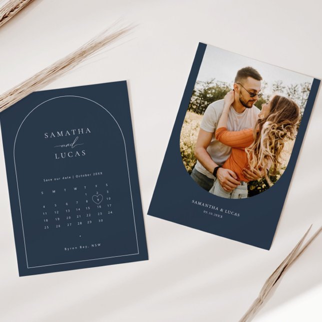 Minimalistisk marktokalender Spara datum Inbjudningar (Skapare uppladdad)