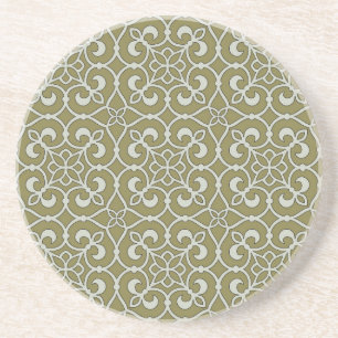 Minimalistisk marockansk Rulla Ornate Decor Mönste Underlägg