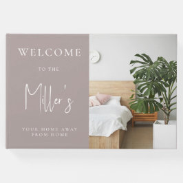 Minimalistisk Martini Brown Airbnb Vacation Rental Gästböcker