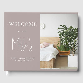 Minimalistisk Martini Brown Airbnb Vacation Rental Gästböcker