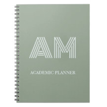 Minimalistisk Matcha Salvia Grön Monogram