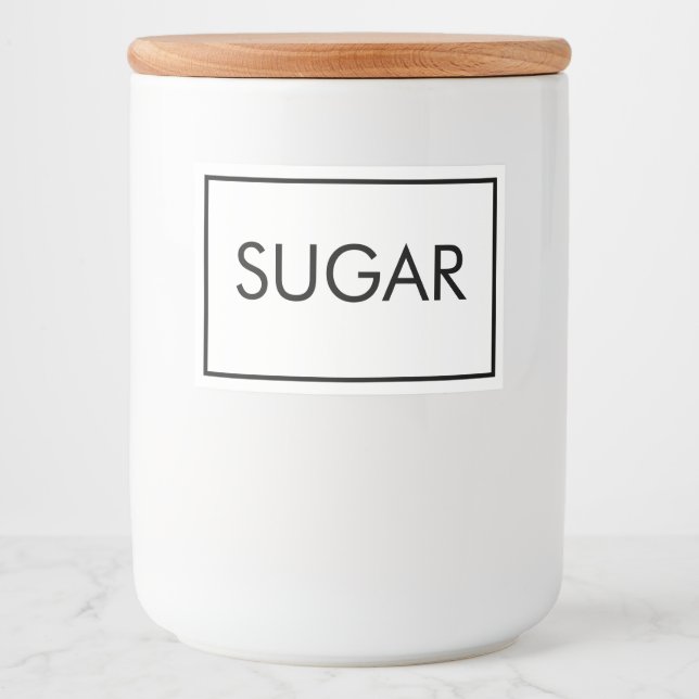 Minimalistisk matetikett mat etiketter (Framsida)