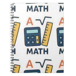 Minimalistisk Math Subjekt - kalkylator, regel Anteckningsbok