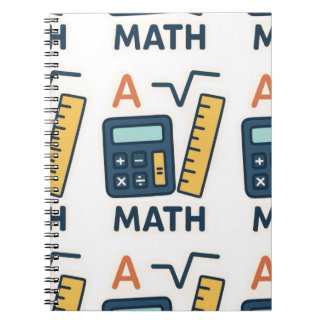 Minimalistisk Math Subjekt - kalkylator, regel Anteckningsbok