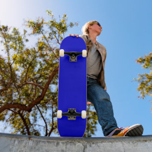 Minimalistisk Medelblå Enfärgad Bakgrund Mini Skateboard Bräda 18,5 Cm