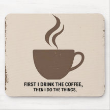 Minimalistisk “Men först kaffe” musmatta – Stilren