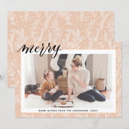 Minimalistisk menstruation i Modern Beige Gräs Bou Julkort