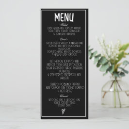 Minimalistisk meny för svart och vitt