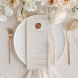 Minimalistisk meny om Elfenbenskusten Bröllop i en Inbjudningar<br><div class="desc">Utformningen har ett handskrivet teckensnitt och modern minimalistisk design. Designad att samordna med för inbjudan till "Natural Glam"-bröllop. Om du vill ändra information klickar du på "Anpassa". Om du vill flytta texten eller ändra storlek, teckensnitt eller färg klickar du på "Klicka för att anpassa ytterligare". Visa samlingslänken på den här...</div>