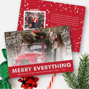 Minimalistisk merry All Cutout Modern Photo Julkort