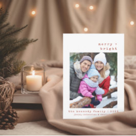 Minimalistisk merry + Bright-familj | Julkort Inbjudningar