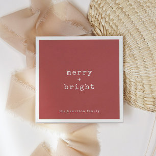 Minimalistisk merry + Bright Jul-Julfest Pappersservett