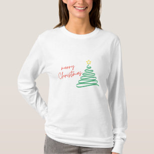 Minimalistisk Merry Christmas T-shirt