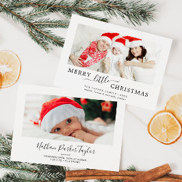 Minimalistisk Merry Little jul Baby Birth Julkort