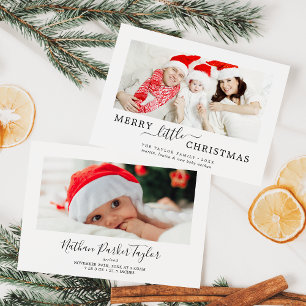 Minimalistisk Merry Little jul Baby Birth Julkort
