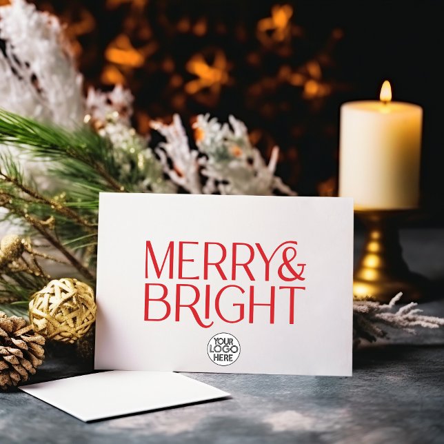 Minimalistisk merry och Bright Business Logotyp |  Julkort (Skapare uppladdad)