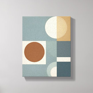 Minimalistisk Mid-Century Geometrisk Abstrakt Canvastryck