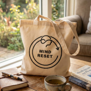 Minimalistisk Mind Reset-Totebag - Modern Tygkasse