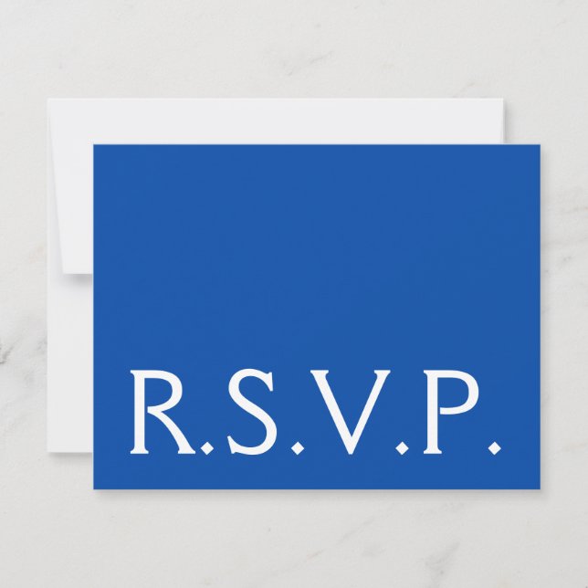 Minimalistisk, minimal och humbel "R.S.V.P." Kort (Framsida)