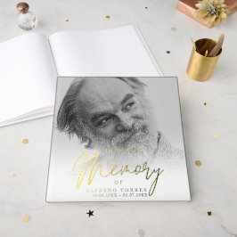 Minimalistisk minnesbok för begravning 