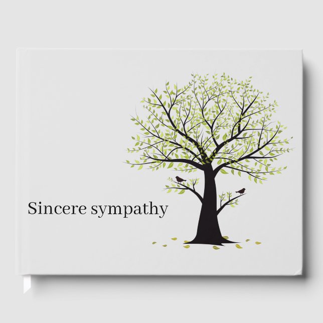 Minimalistisk minneshögtid: uppriktig sympati gästböcker (Framsida)