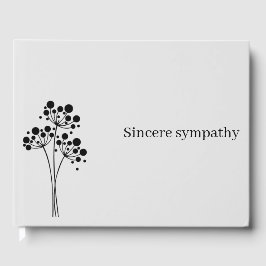 Minimalistisk minnesstund gästböcker