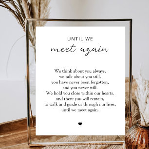 Minimalistisk minnesstund i Bröllop tills vi träff Poster