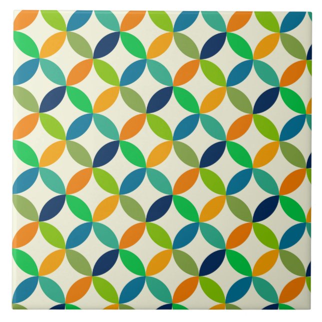 Minimalistisk mitten av seklets modern geometrisk  kakelplatta (Framsidan)