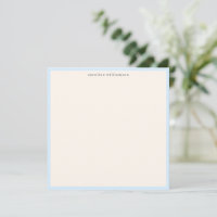 Minimalistisk mjuk blå kant namn brevpapper söt