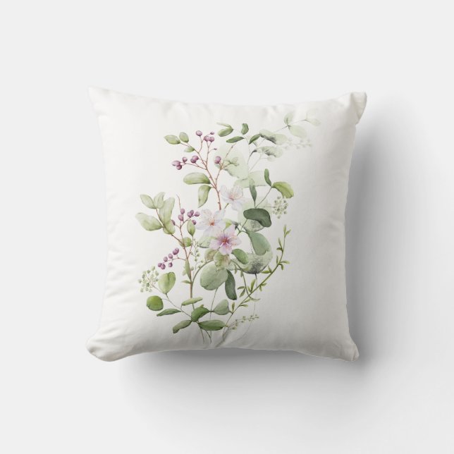 Minimalistisk Mjuk Estetisk Botanisk Kuddöverdrag Kudde (Framsida)