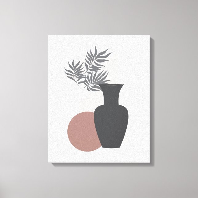 Minimalistisk mjuk grays och nyck Canvas Wall Art (Framsida)