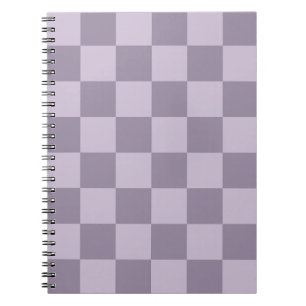 Minimalistisk mjuk lavendelrutig mönster anteckningsbok