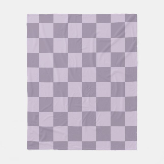 Minimalistisk mjuk lavendelrutig mönster  fleecefilt (Framsidan)
