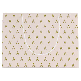 Minimalistisk mjuk rosa monogram
