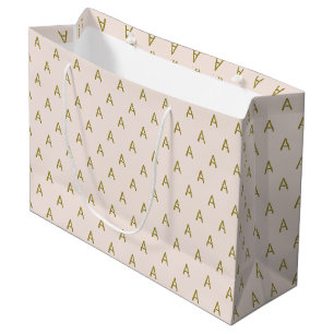 Minimalistisk mjuk rosa monogram