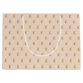 Minimalistisk mjuk rosa monogram